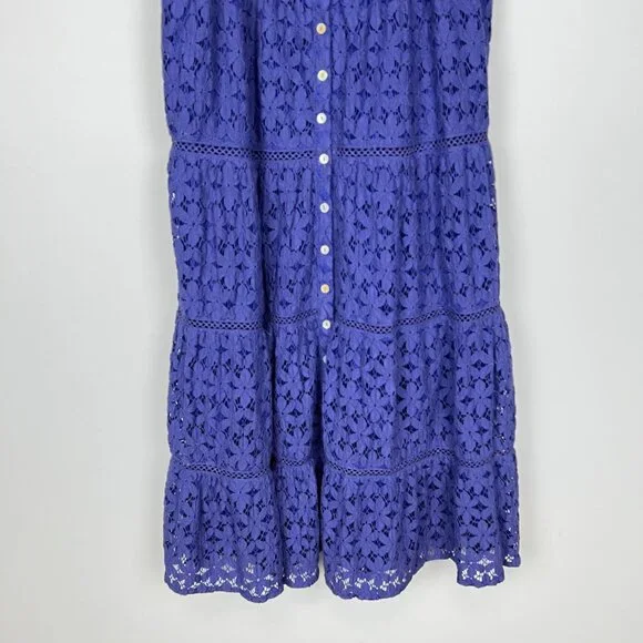 Nine Lives Bazaar Womens Florentina Sleeveless Midi Dress Indigo Purple size 4 - Picture 8 of 14